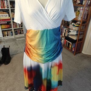 Colorful Wrap Dress